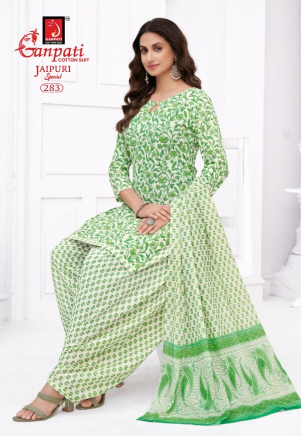 Ganpati Jaipuri Patiyala Vol 13 Cotton Dress Material Catalog Collection - Image 8