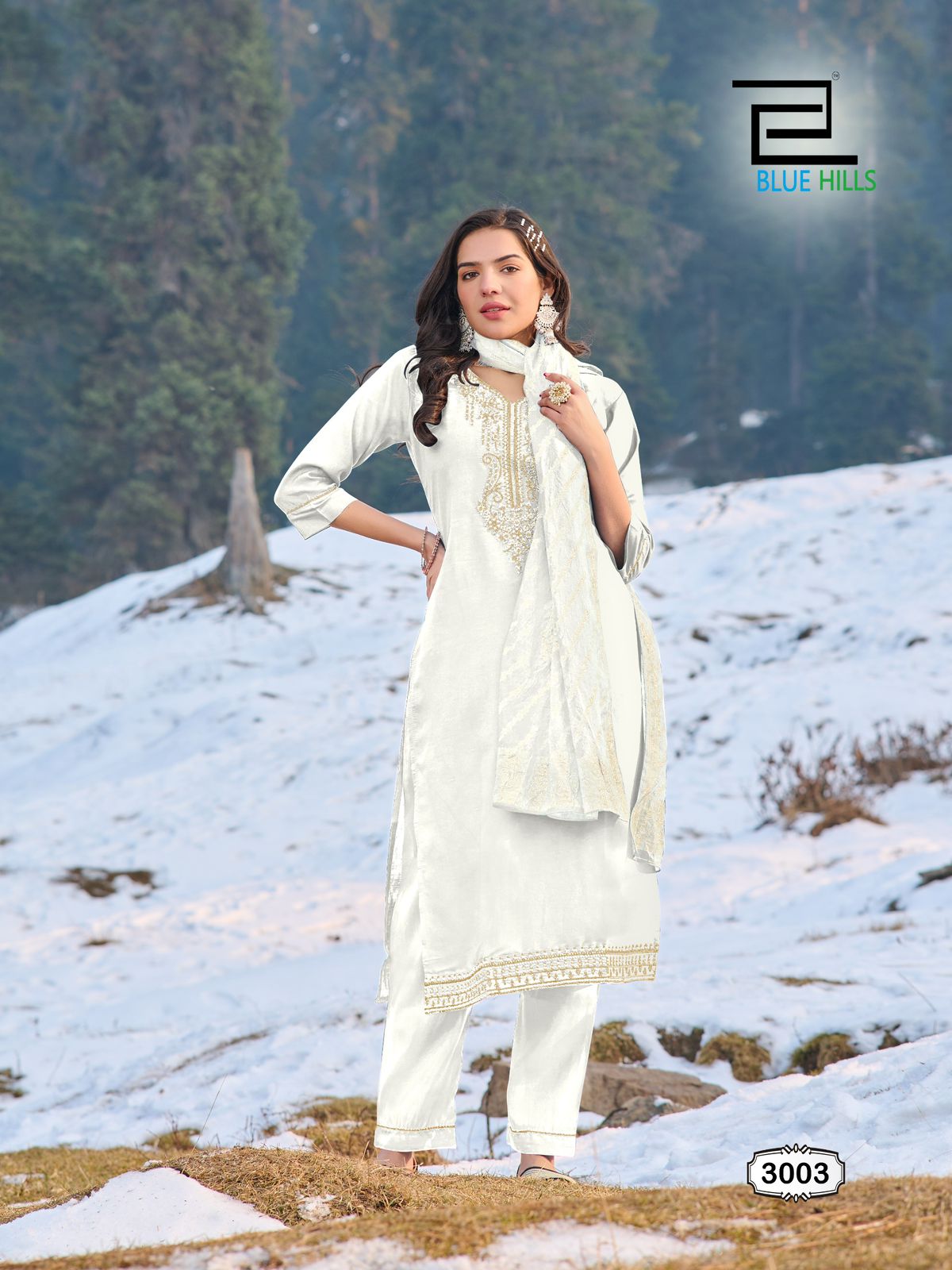 Blue Hills Jhanvi Vol 3 Roman Silk Kurti Bottom With Dupatta Catalog Collection Wholesale Dealer - Image 6