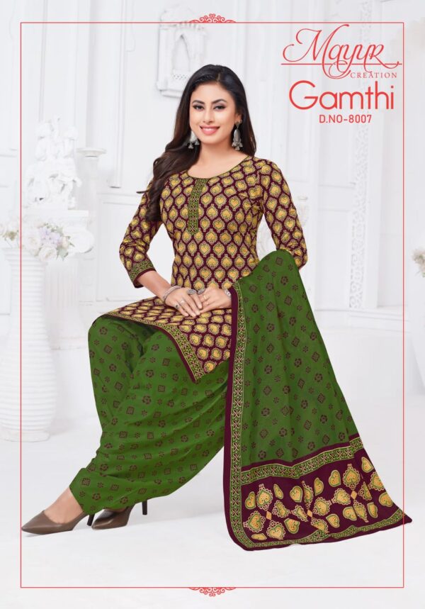 Mayur Gamthi Vol 8 Cotton Printed Dress Material Catalog Collection Wholesale - Image 4