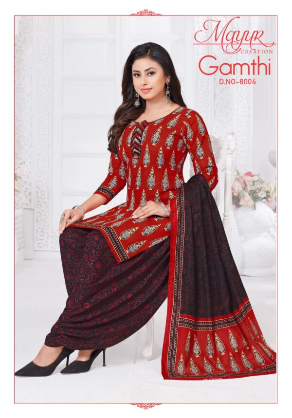 Mayur Gamthi Vol 8 Cotton Printed Dress Material Catalog Collection Wholesale - Image 5