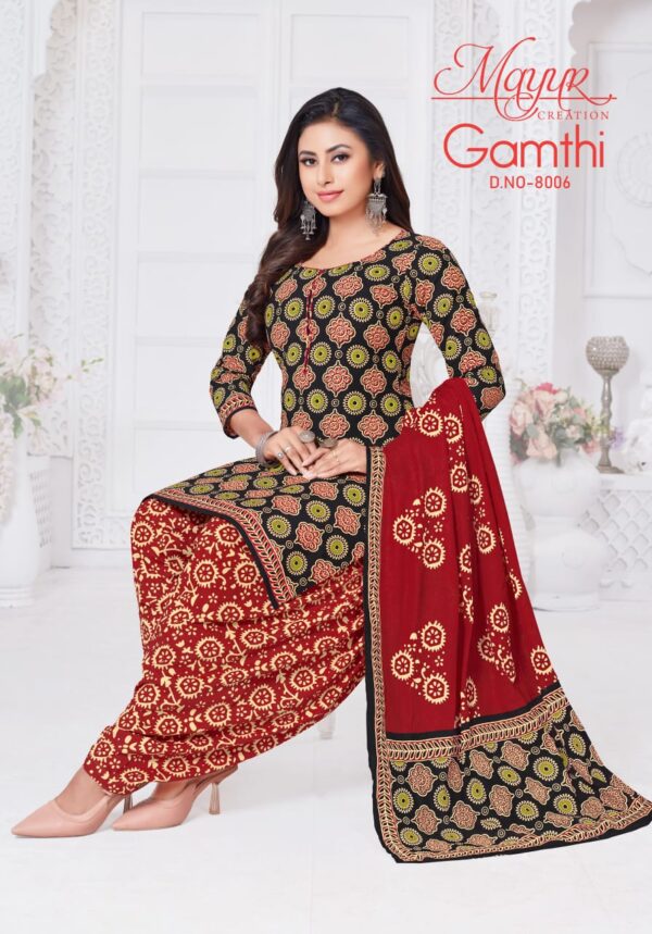Mayur Gamthi Vol 8 Cotton Printed Dress Material Catalog Collection Wholesale - Image 11