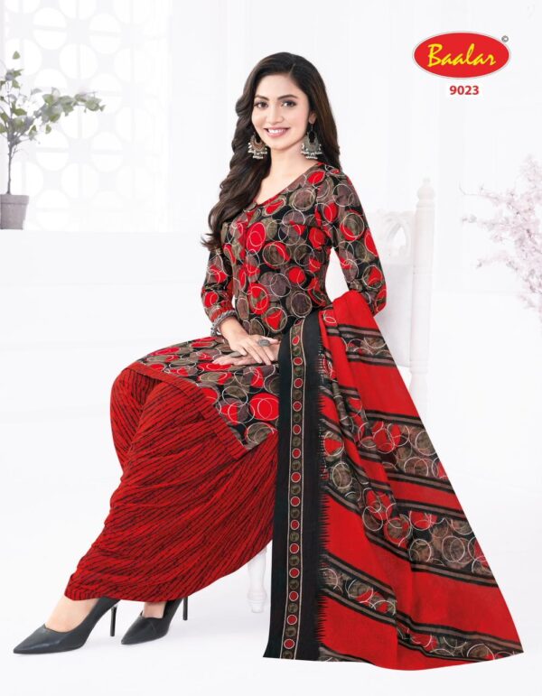 Baalar Cristal Vol 09 Cotton Printed Fancy Dress Material Collection Wholesale Catalog - Image 5
