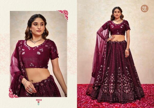 Elegance Vol 1 Designer Silk Lehenga Choli Catalog Collection Wholesale - Image 3
