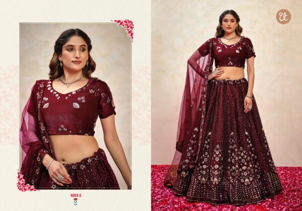 Elegance Vol 1 Designer Silk Lehenga Choli Catalog Collection Wholesale - Image 6