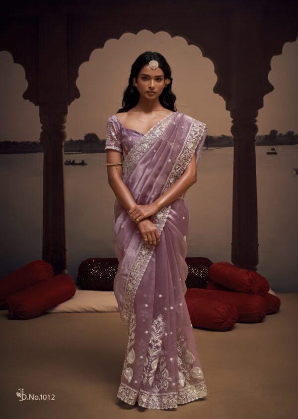 Kala Jamun Kora Designer Wedding Saree Collection Wholesale Catalog - Image 9