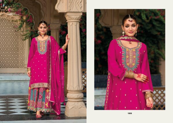 Eba Mohini Edition Chinon Embroidered Ready Made Suits Catalog Collection - Image 3