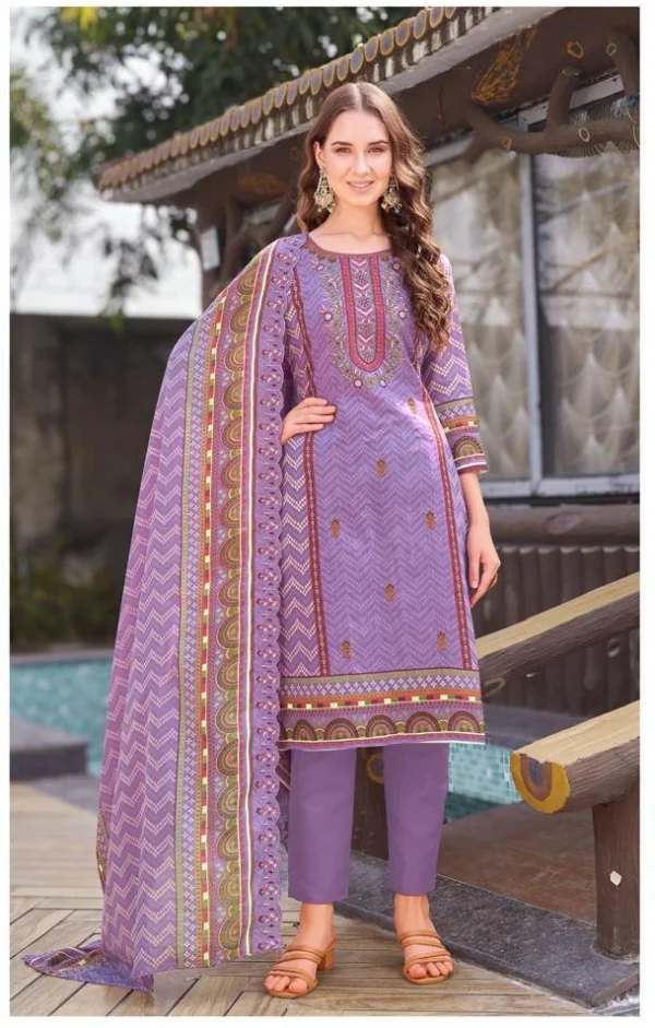 Alzohaib Az 1106 To 1111 Cotton Embroidered Pakistani Salwar Suits Wholesale