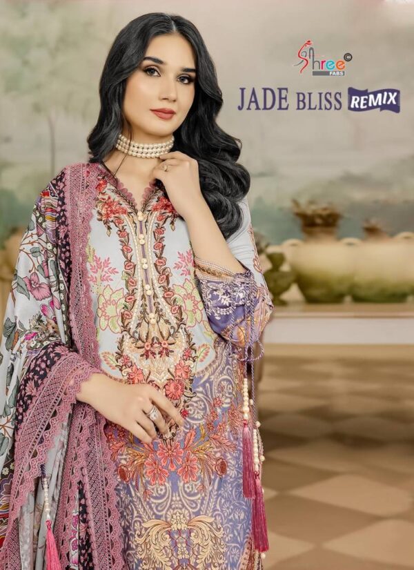 Shree Jade Bliss Remix Cotton Dupatta Pakistani Salwar Suits Catalog Wholesale Supplier