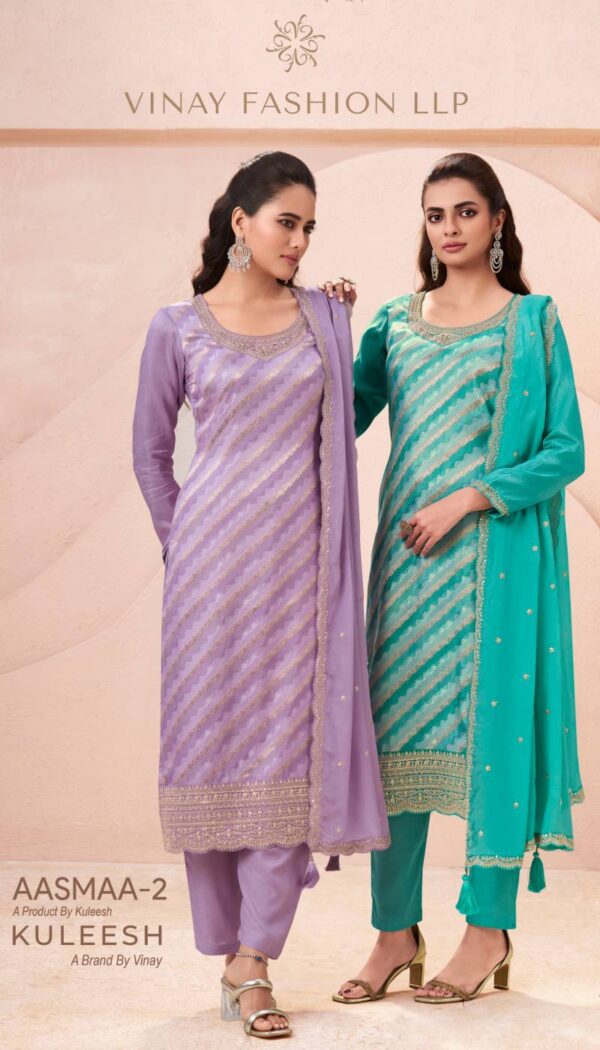 Vinay Kuleesh Aasmaa 2 Designer Salwar Kameez Catalog Collection Wholesale