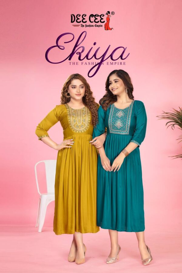 Deecee Ekiya Fancy Gaji Silk Anarkali Kurti Catalog Collection