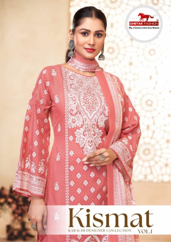 Chetak Kismat Vol 01 Cotton Printed Karachi Dress Material Collection Catalog