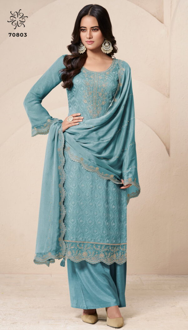 Vinay Kuleesh Saroj 2 Embroidered Salwar Kameez Catalog Collection Wholesale - Image 5
