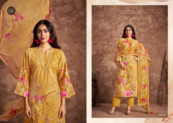 Belliza Mahek Cotton Linen Printed Dress Material Catalog Collection Wholesale - Image 6