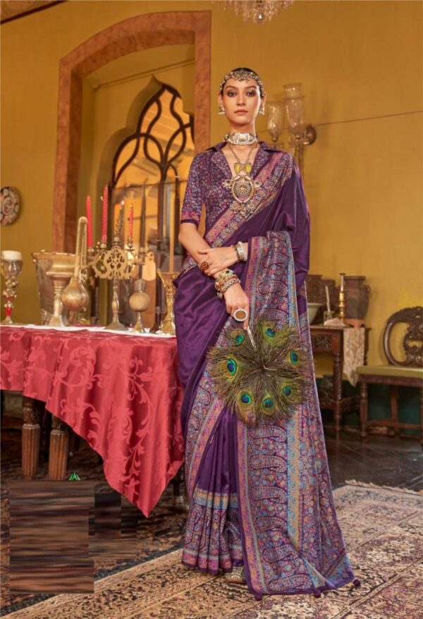 Kreshva Morni Pv Silk Printed Fancy Saree Catalog Collection