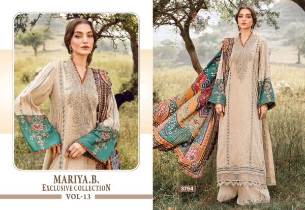Shree Mariya B Exclusive Collection Vol 13 Chiffon Dupatta Salwar Suit Catalog Wholesale Collection - Image 3