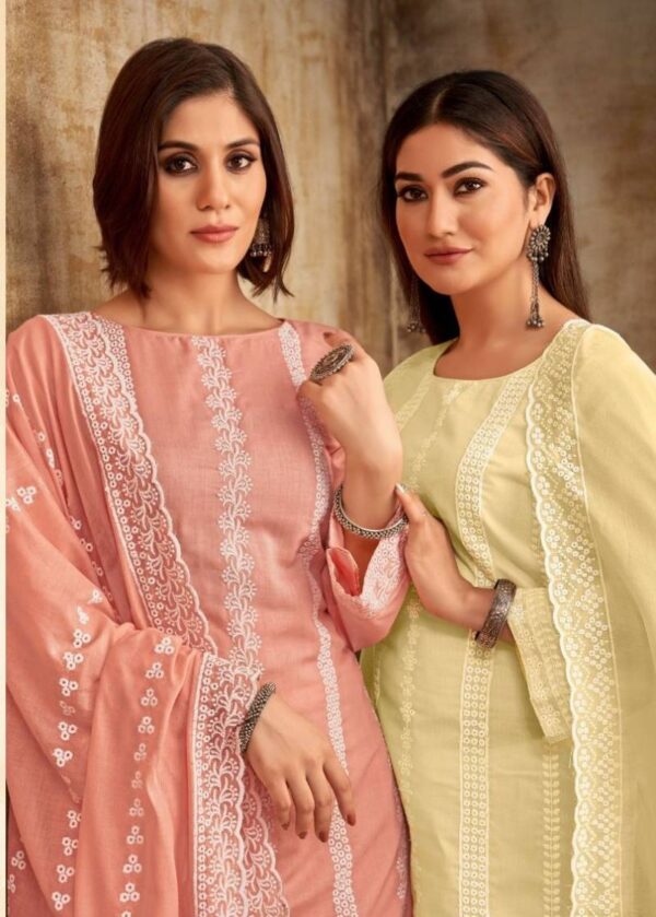Al Karam Lahori Work Cotton Embroidered Dress Material Collection Wholesale