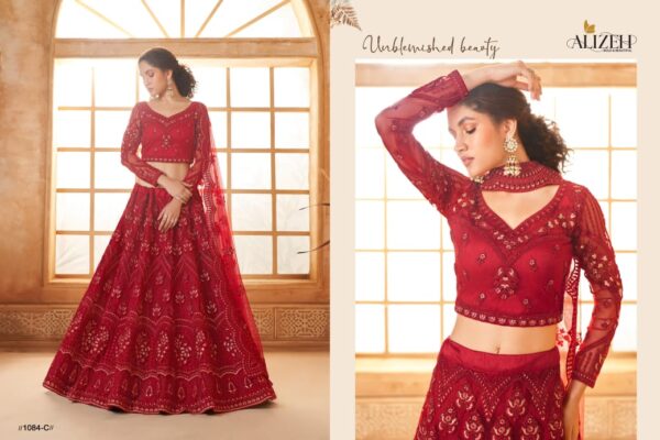 Alizeh Bridal Heritage Vol 3 Color Saga Designer Lehenga Choli Wholesale Collection - Image 21