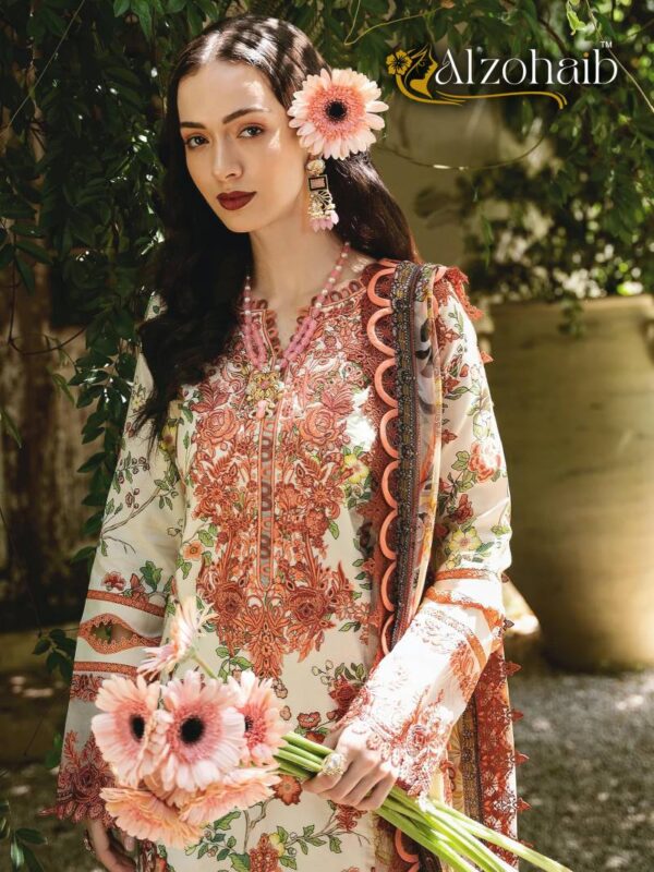 Alzohaib Az 1135 To 1141 Cotton Dupatta Pakistani Suits Collection Wholesale Supplier