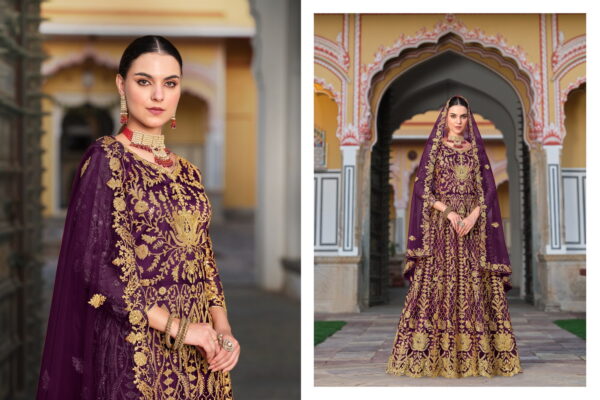 Senhora Mehbooba Vol 1 Designer Embroidered Net Gown Catalog Collection - Image 5