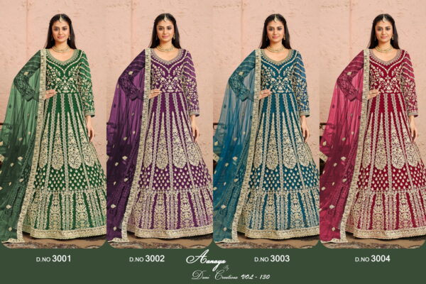 Aanaya Vol 130 Designer Net Salwar Kameez Collection Wholesale - Image 4