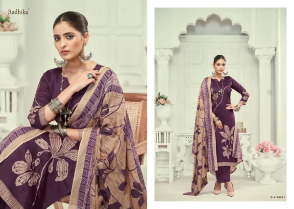 Radhika Azara Jivika Vol 3 Cotton Printed Dress Material Collection - Image 2