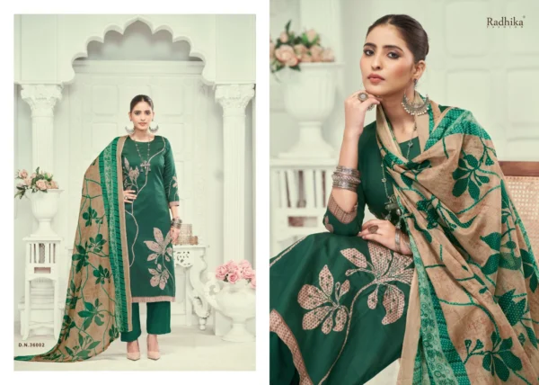 Radhika Azara Jivika Vol 3 Cotton Printed Dress Material Collection - Image 3
