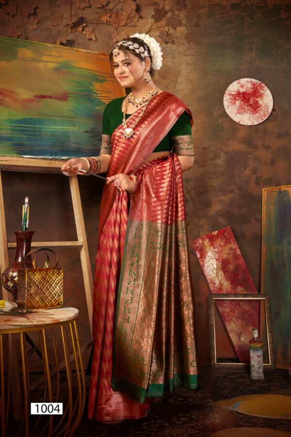Saroj Khazana Silk Vol 4 Festive Wear Silk Saree Collection Wholesale Catalog - Image 2