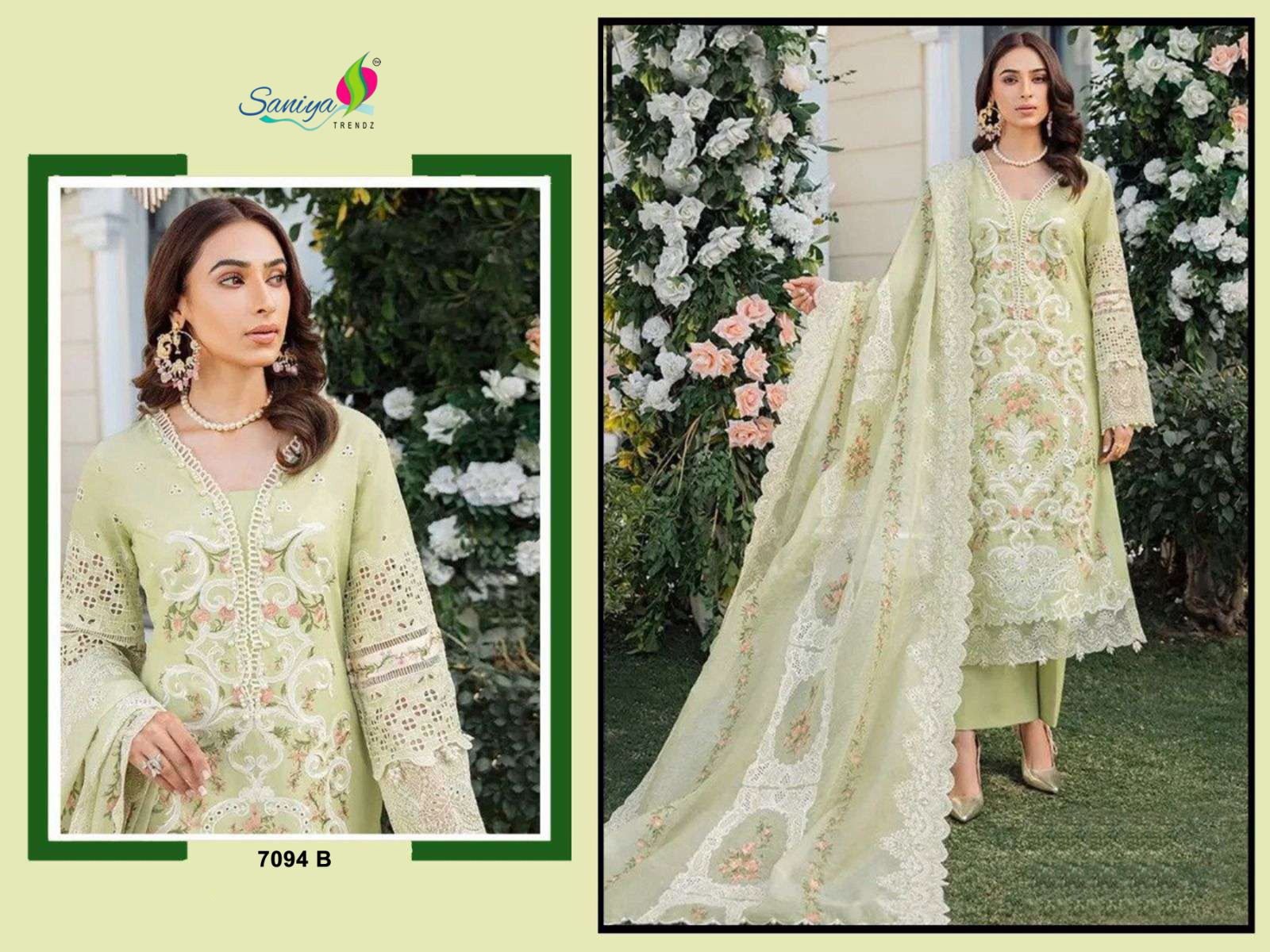 Saniya 7094 Cotton Pakistani Salwar Kameez Catalog Wholesale Collection - Image 2