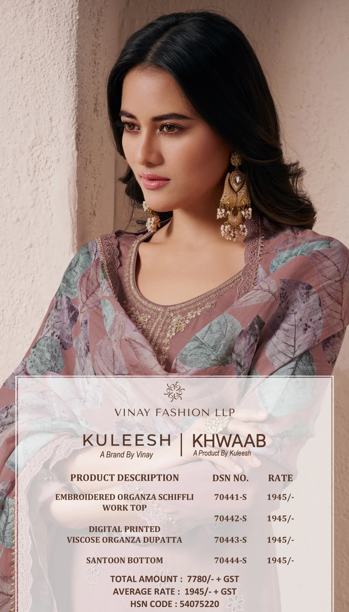 Vinay Kuleesh Khwaab Designer Salwar Kameez Catalog Collection Wholesale Supplier - Image 3