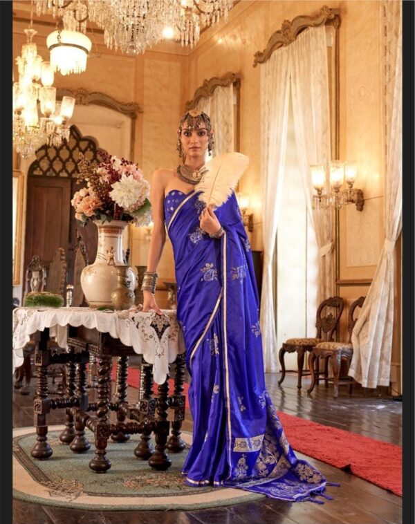 Rajtex Kanthkala Flora Satin Handloom Fancy Sarees Collection - Image 4