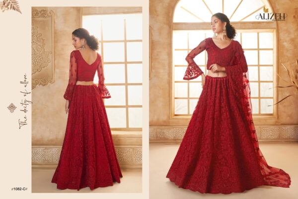 Alizeh Bridal Heritage Vol 3 Color Saga Designer Lehenga Choli Wholesale Collection - Image 8