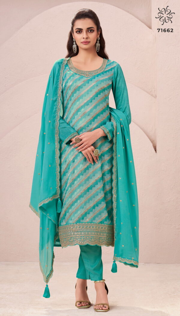 Vinay Kuleesh Aasmaa 2 Designer Salwar Kameez Catalog Collection Wholesale - Image 2
