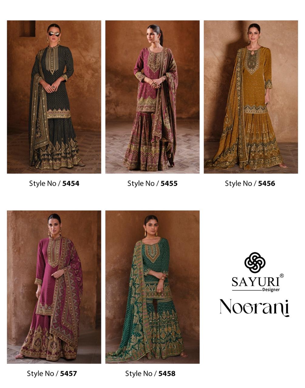 Sayuri Noorani Crepe Silk Designer Salwar Kameez Catalog Collection - Image 5