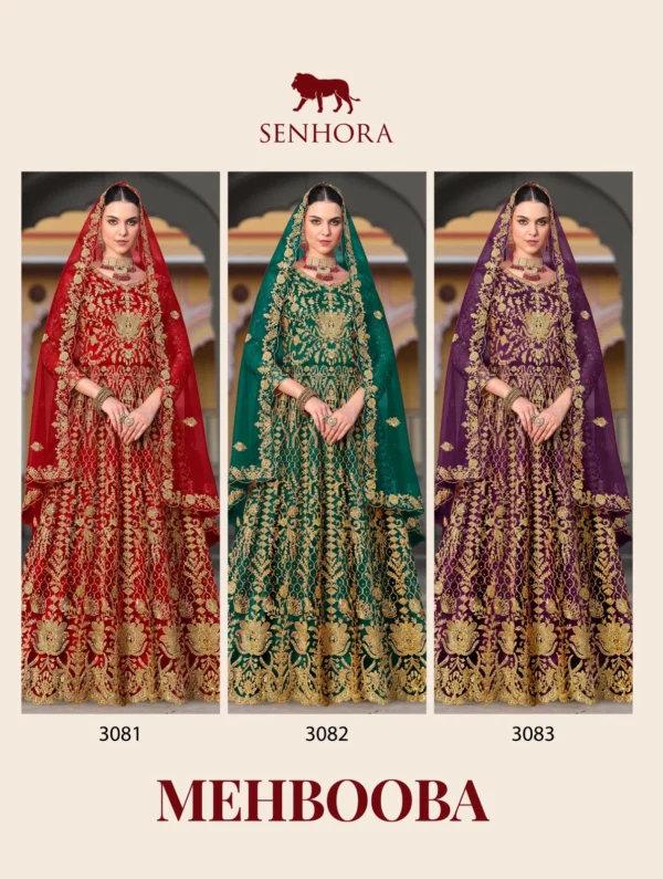 Senhora Mehbooba Vol 1 Designer Embroidered Net Gown Catalog Collection - Image 3