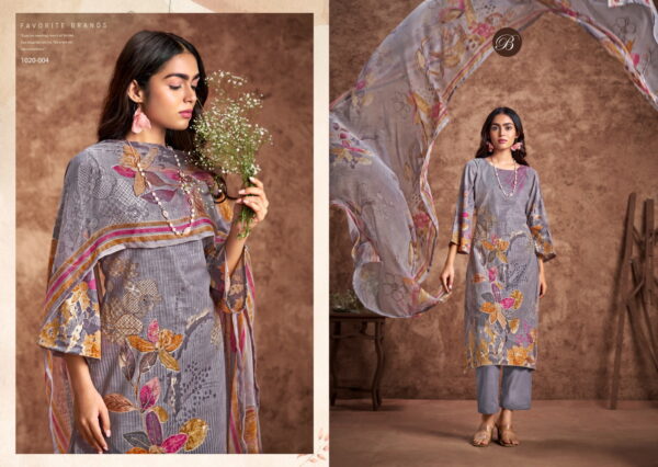 Belliza Mahek Cotton Linen Printed Dress Material Catalog Collection Wholesale - Image 2