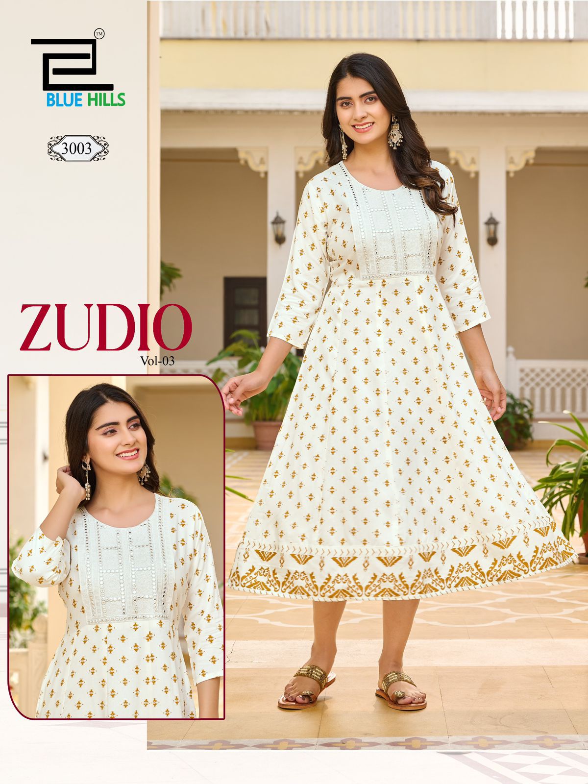 Blue Hills Zudio Vol 3 Rayon Printed Anarkali Kurti Catalog Collection Wholesale - Image 7