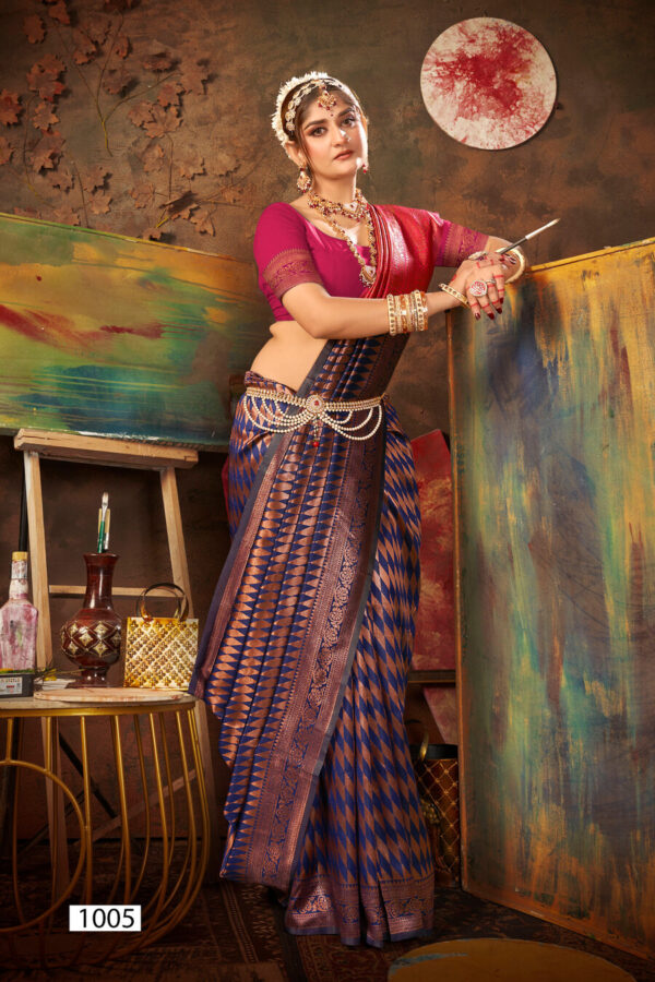 Saroj Khazana Silk Vol 4 Festive Wear Silk Saree Collection Wholesale Catalog - Image 6