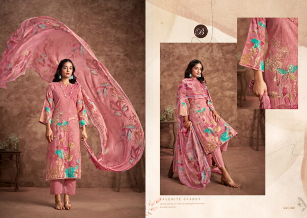 Belliza Mahek Cotton Linen Printed Dress Material Catalog Collection Wholesale - Image 3