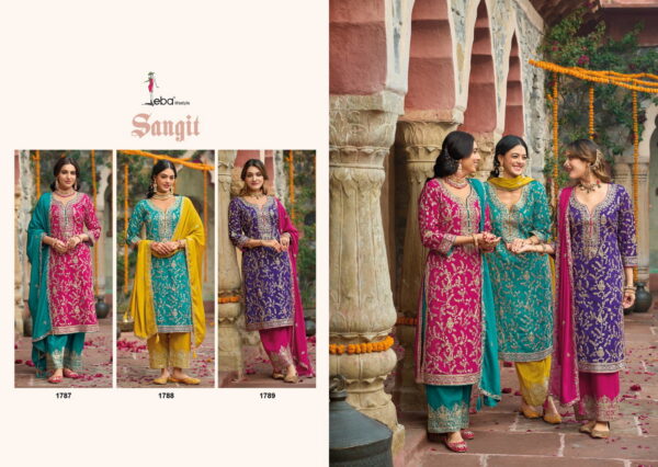 Eba Sangit Chinon Embroidered Ready Made Suits Catalog Collection Wholesale - Image 4