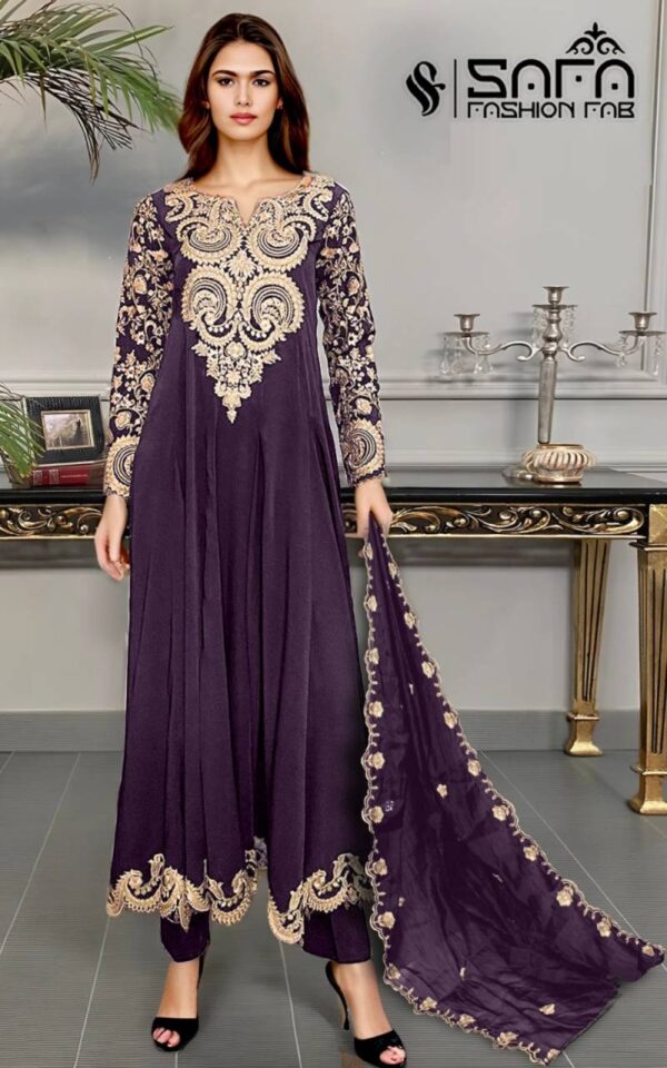 Safa Fashion Fab 1313 Light Colours Ready Made Pakistani Suit Wholesale Catalog