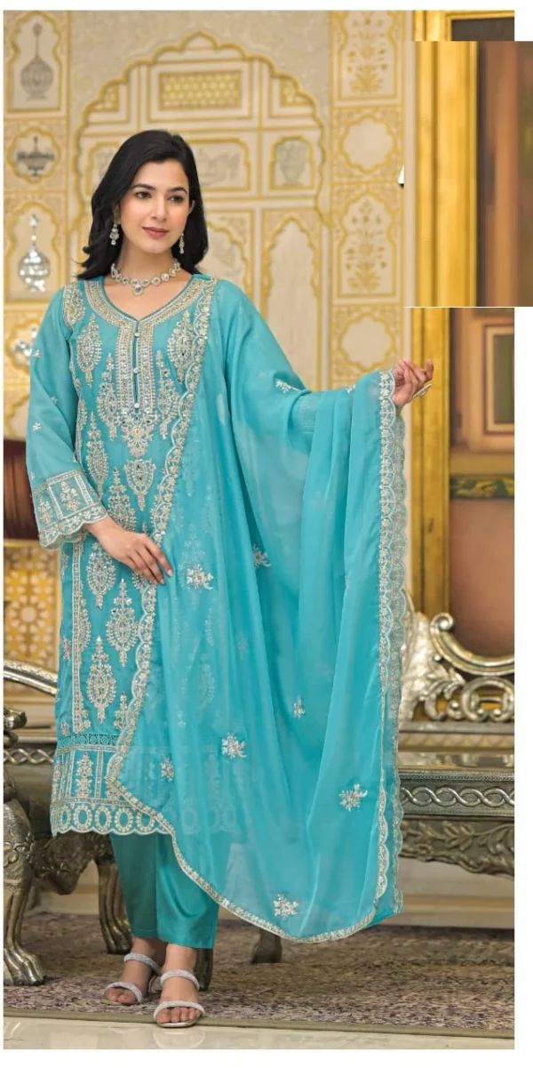 Afsana Feroza Soft Organza Ready Made Dress Catalog Collection