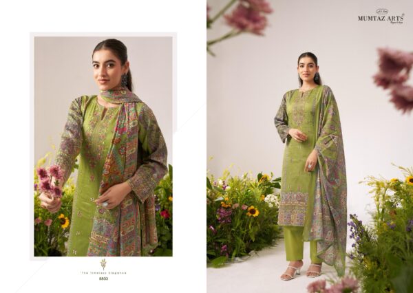 Mumtaz Flower Valley Series 8801 Digital Printed Dress Material - Image 4