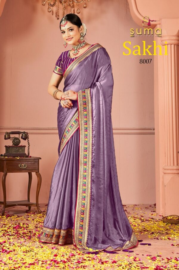 Suma Sakhi Black Rangoli Festival Wear Saree Collection - Image 6