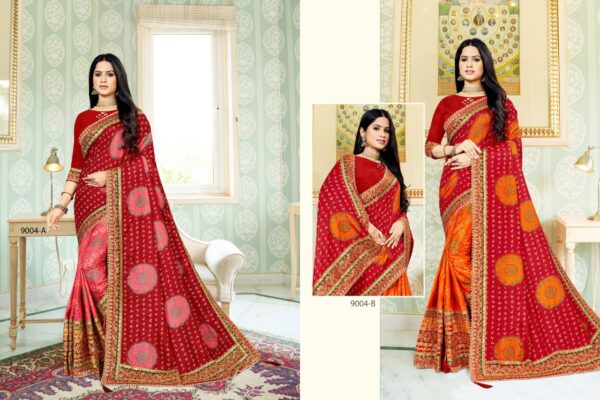 Jalnidhi Kusum Dola Silk Bandhani Printed Saree Collection - Image 4