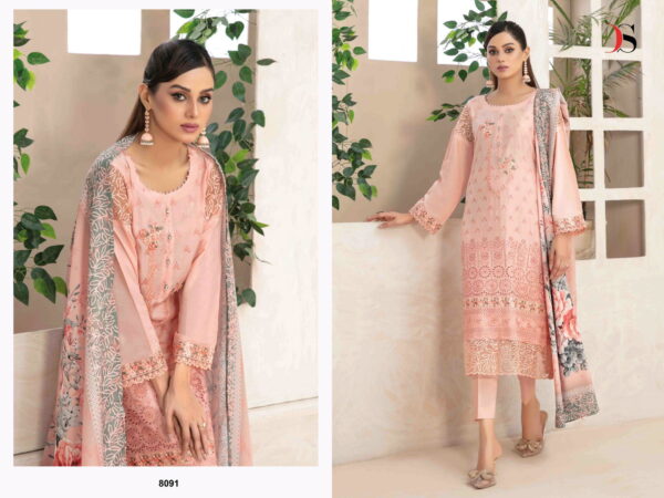 Deepsy Rangrasiya Lawn 25 Vol 2 Chiffon Dupatta Pakistani Salwar Suits - Image 8