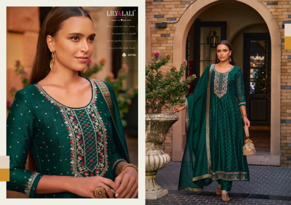 Lily And Lali Anarkali Top Bottom With Dupatta Collection - Image 4