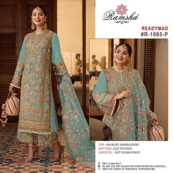 Ramsha R 1085 O To R Ready Made Pakistani Salwar Suits - Image 5