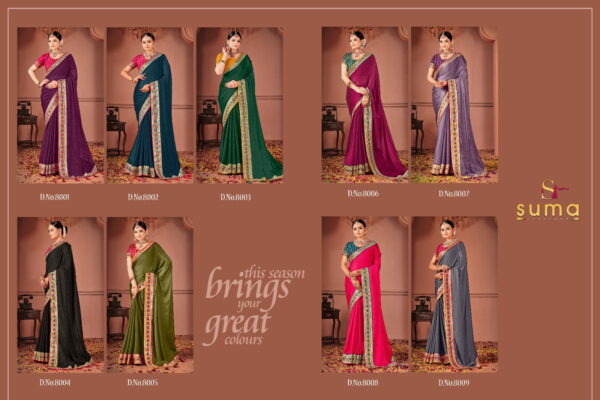 Suma Sakhi Black Rangoli Festival Wear Saree Collection - Image 8