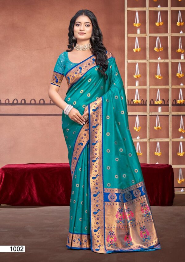 Bunawat Sawariya Silk Latest Designer Wedding Wear Silk Saree Collection - Image 6