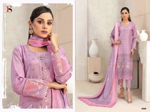 Deepsy Rangrasiya Lawn 25 Vol 2 Chiffon Dupatta Pakistani Salwar Suits - Image 4